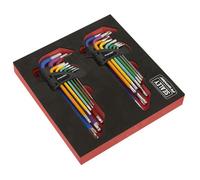 Sealey Trx-Star & Ball-End Hex Key Set 18Pc Long Anti-Slip Ak7199