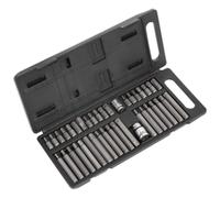 Sealey TRX-Star/Hex/Spline Bit Set 40pc 3/8" & 1/2"Sq Drive