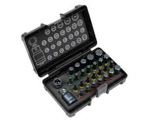 Sealey Trx-Star Hex Spline Bit Set Impact 28 Pcs 3/8" 1/2" Square Drive Ak21902