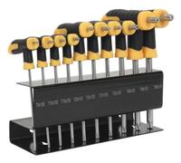 Sealey Trx-Star Key Set 10 Pieces T-Handle Polished Satin Finish S01151