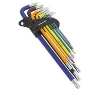 Sealey Ak7194 Trx-Star Key Set 9Pc Colour-Coded Extra-Long