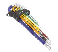 Sealey TRX-Star Key Set 9pc Colour Multi-coloured-Coded Long