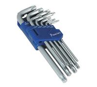 Sealey Trx-Star Key Set With Satin Chrome Finish 9 Pieces Long Silver Ak7142