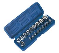 Sealey TRX-Star Socket 3/8"Sq Drive & Bit Set 8mm Hex Drive Adaptor 19pc