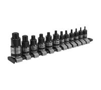 Sealey AK6228B 12pc 1/4", 3/8" & 1/2"Sq Drive Stubby TRX-Star* Socket Bit Set