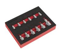 Sealey AK6245 Trx-Star* Socket Bit Set 12Pc Stubby 1/4in 3/8in & 1/2inSq Drive