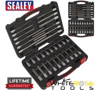 Sealey Trx-Star Socket Bit Set 32pc 3/8" Drive T20-T70 Torx Premier Long Reach