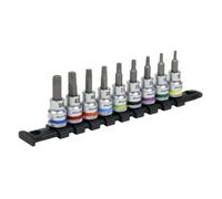 Sealey Socket Bit Set AK6251 TRX-Star 9pc Colour Coded 3/8" Sq Drive Platinum Series
