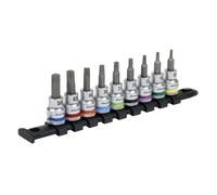 Sealey Socket Bit Set AK6251 TRX-Star 9pc Colour Coded 3/8" Sq Drive Platinum Series