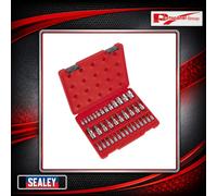 Sealey TRX-Star Socket & Security Socket Bit Set Chrome Plated 38 Pieces AK6197