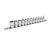 Sealey Trx-Star Socket Set 12 Pieces 3/8" Square Drive E4-E20 Silver Ak61806