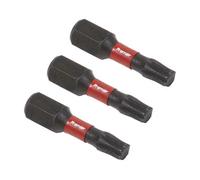 Sealey Trx-Star T25 Impact Power Tool Bits Forged From S2 Steel 25mm 3Pc Ak8218