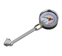 Sealey Tstpg34 Twin Connector Tyre Pressure Gauge 0-220Psi