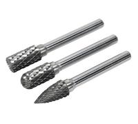 Sealey SDBK3 Tungsten Carbide Rotary Burr Set 3pc