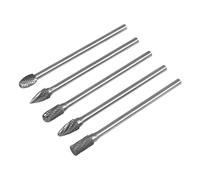 Sealey Tungsten Carbide Rotary Burr Set Extra Long 5pc Shaft 6mm SDBK5XL