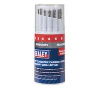Sealey Tungsten Carbide Tipped Masonry Drill Bit Set 11Pc