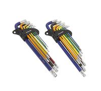 Sealey TWIN PACK EXTRA LONG Ball-End Allen Hex Key & TORX TRX Star Set Coloured ** Sealey_AK7191 & AK7194 **