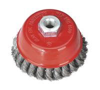 Sealey Twist Knot Cup Brush Ø100mm M14 x 2mm Wire Brush Power Tool Accessories