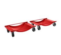 Sealey Two Pressed Steel Wheel Dollies Diameter 90mm Metal Castors 454Kg Capacity Ws454
