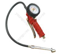 Sealey Tyre Inflator with Twin Push-On Connector