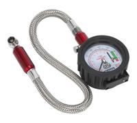 Tyre Pressure Gauge & Tyre Tread Depth Gauge - Flexible Hose 0-8bar(0-120psi)