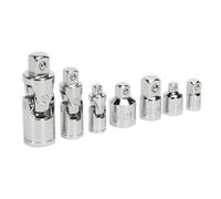Sealey AK2737 Universal Joint & Socket Adaptor Set 7Pc 1/4in 3/8in & 1/2inSq Drive