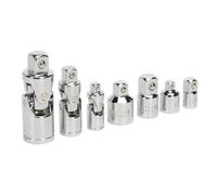 Sealey AK2737 Universal Joint & Socket Adaptor Set 7Pc 1/4in 3/8in & 1/2inSq Drive
