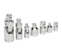 Sealey AK2737 Universal Joint & Socket Adaptor Set 7Pc 1/4in 3/8in & 1/2inSq Drive