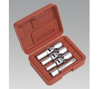 Sealey Universial Joint 4 Piece Diesel Glow Plug Size Removal Sockets Set SX0402