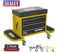 Sealey Mechanic's Utility Seat & Toolbox - Yellow - SCR18Y