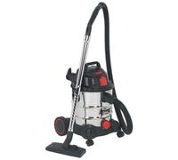 Sealey Vacuum Cleaner Industrial 20ltr 1400W/230V Stainless Bin