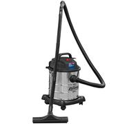 Sealey Vacuum Cleaner Wet & Dry 20L 1200W/230V Stainless Drum