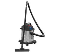 Sealey PC195SD Vacuum Cleaner Wet & Dry 20ltr 1250W Stainless Drum