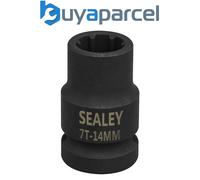 Sealey VS0985 Brake Caliper Socket 1/2inSq Drive 14Mm 7-Point