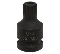 Sealey VS0987 Brake Caliper Security Spline Bit Socket 1/2"Sq Drive M14