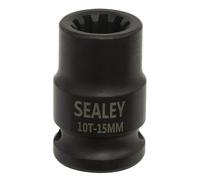 Sealey VS0990 Brake Caliper Socket 1/2"Sq Drive 15mm 10-Point