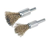 Sealey 2 Piece Brassed Decarbonising Wire Brush Set