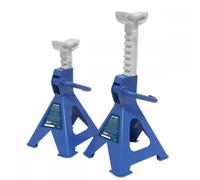Sealey VS2002BL Ratchet Type Axle Stands (Pair) 2tonne Capacity per Stand - Blue