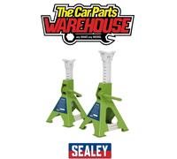 Sealey Ratchet Axle Stands VS2003HV - Pair, 3 Tonne per Stand - Hi-Vis Green