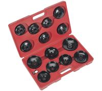 Sealey VS7003 Oil Filter Wrench Set - 15 Piece