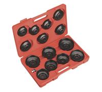 Sealey VS7003 Oil Filter Wrench Set - 15 Piece