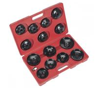 Sealey VS7003 Oil Filter Cap Wrench Set 15Pc