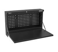Sealey Wall Mounted Folding Workbench DIY Pegboard Tool Organizer Hanging Table