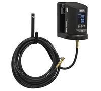 Sealey Wall Mounting Digital Tyre Inflator, psi, kPa, kg/cm² and bar, Auto-Stop, 174psi, Wireless App Connection, LCD Digital Display, Supplied with 7.6m Hose and Remote Control - SA450