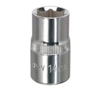Sealey Walldrive Socket 14mm 1/2"sq Drive Fully Polished
