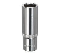 Sealey Walldrive Socket 16mm Deep 3/8" Drive Fully Polished Finish Tool Sp3816D