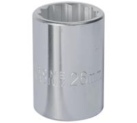 Sealey Walldrive Socket Tool 26mm 3/4" Square Drive Chrome Vanadium Steel S34/26