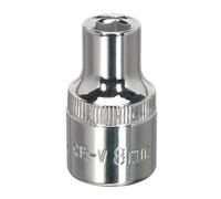 Sealey Walldrive Socket 8mm 1/2" Square Drive Fully Polished Finish Tool Sp1208