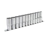 Sealey AK2685 Socket Set 12Pc 1/2inSq Drive 12Pt Deep Walldrive® Metric
