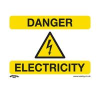 Sealey Warning Safety Sign Danger Electricity Rigid Plastic Pack Of 10 Ss41P10
